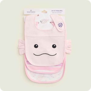 Pink Axolotl Bib Set